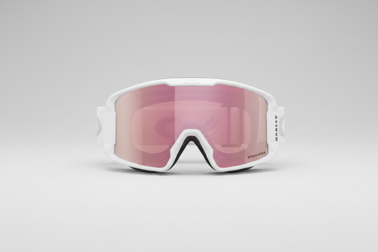 Oakley Line Miner M Snow Skibrille - Matte White - Prizm Rose Gold Iridium