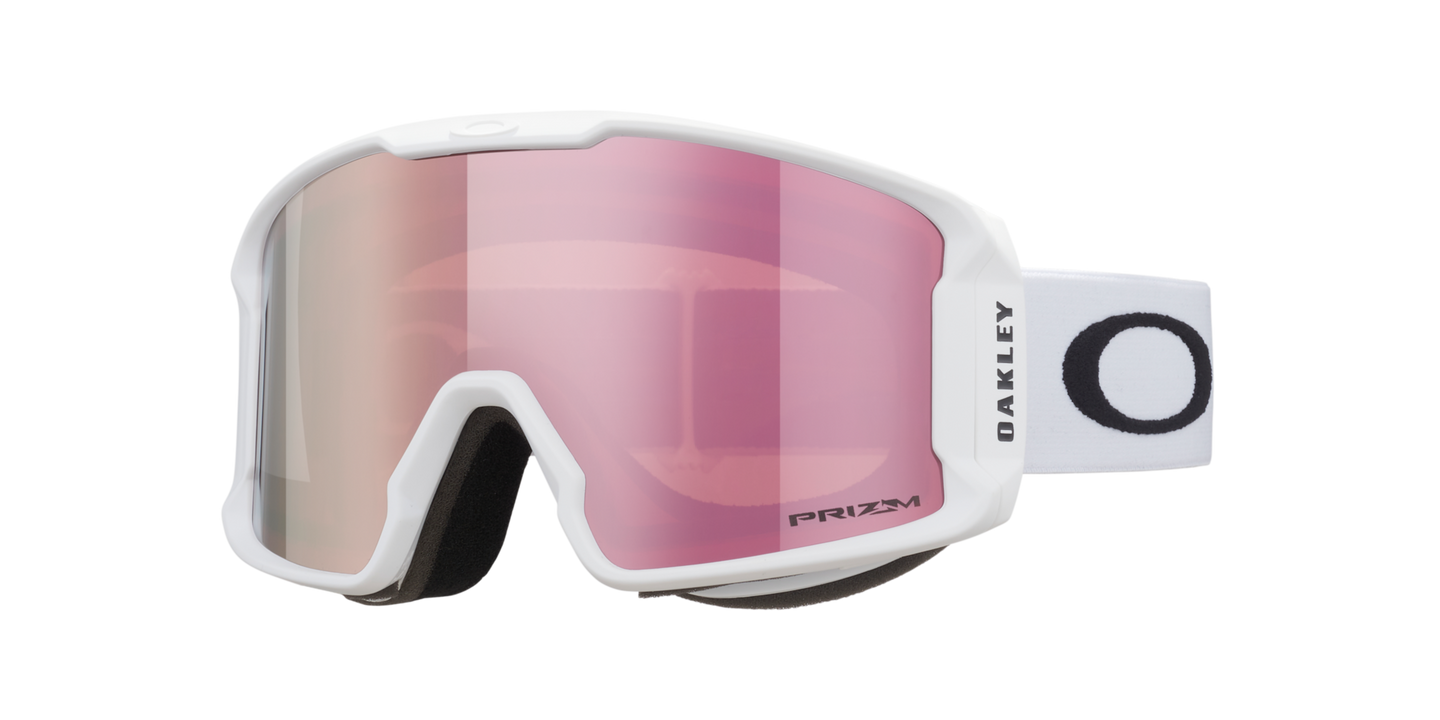 Oakley Line Miner M Snow Skibrille - Matte White - Prizm Rose Gold Iridium
