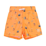 Color Kids-Badeshorts AOP - Orange Pop