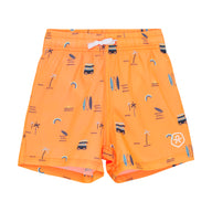 Color Kids-Badeshorts AOP - Orange Pop