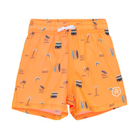 Color Kids-Badeshorts AOP - Orange Pop