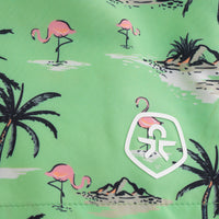 Color Kids-Badeshorts AOP - Green Ash