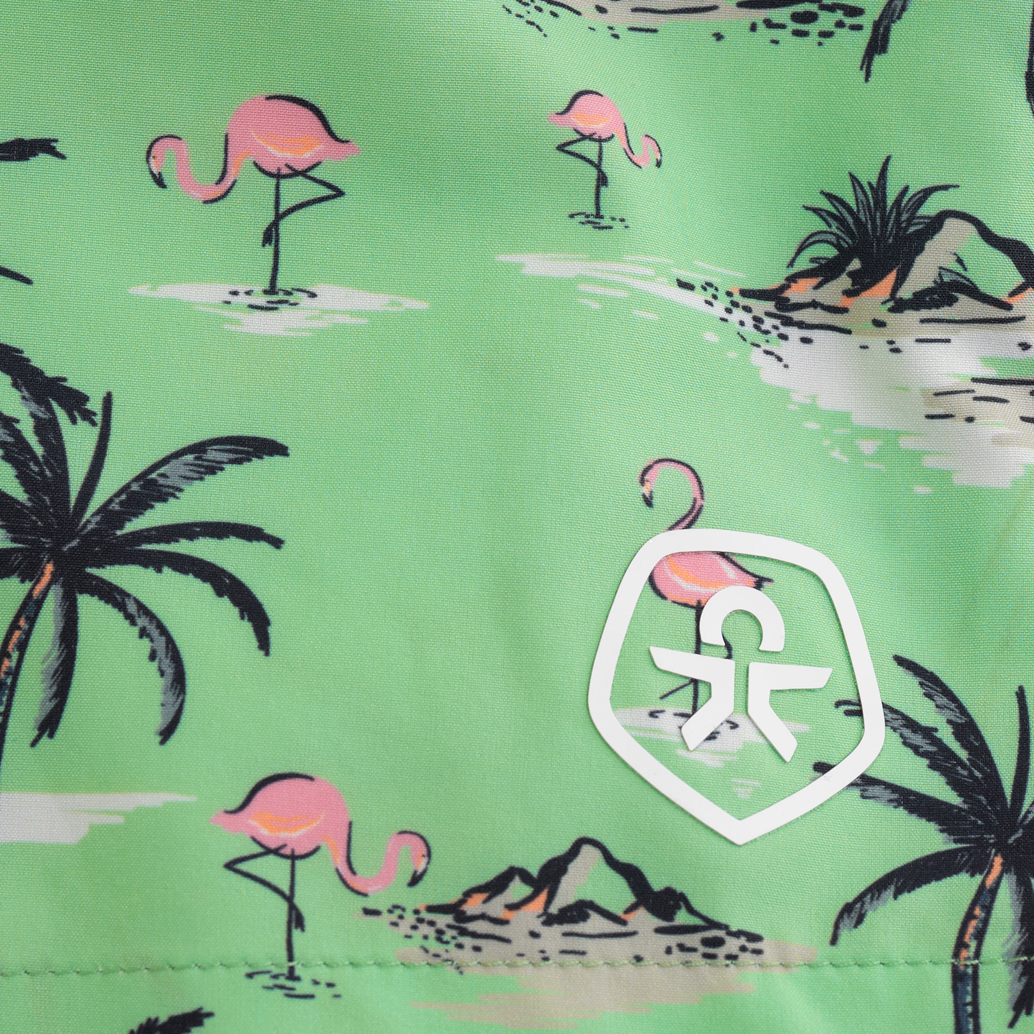 Color Kids-Badeshorts AOP - Green Ash
