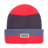 Color Kids Beanie With Wool & Contrast - Diva Pink
